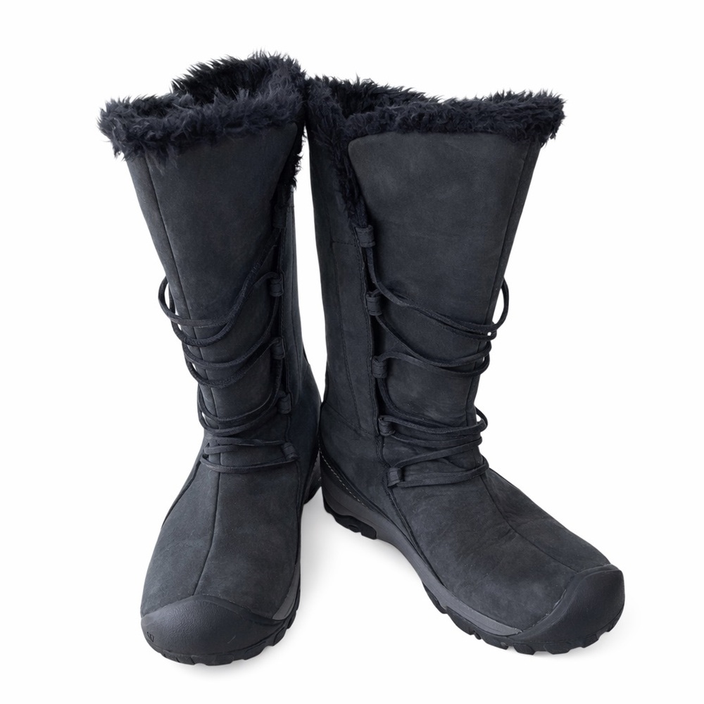 KEEN Brighton Waterproof Fur Lined Winter Snow Boots Gray Womens 7 Cozy - Picture 2 of 10